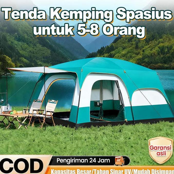 Large Capacity Spacious Field Tent  Tenda Camping 5-8 Orang