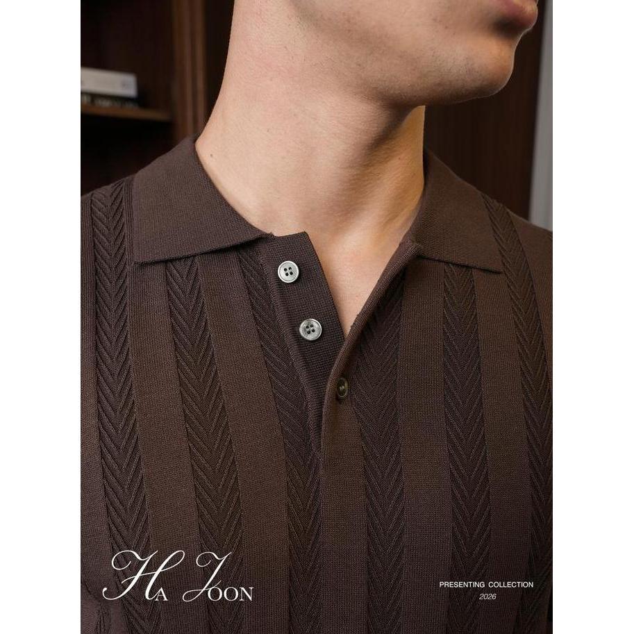 BALVEIN - Ha Joon Knit Polo Shirt / Polo Shirt Pria