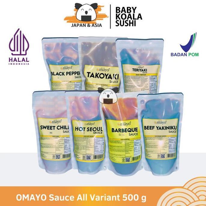 Al_kodrilaeni - OMAYO Sauce All Variant 500 g Halal | Takoyaki Mentaiko Sweet Chili Buldak Hot Seoul