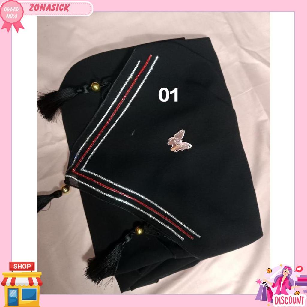 Khimar.Instant.Hitam.Khimar.Temboro.Khimar Ziper Super Murah