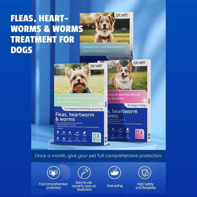 Dr.Vet Imidacloprid and Moxidectin Spot-on Solutions for Dogs