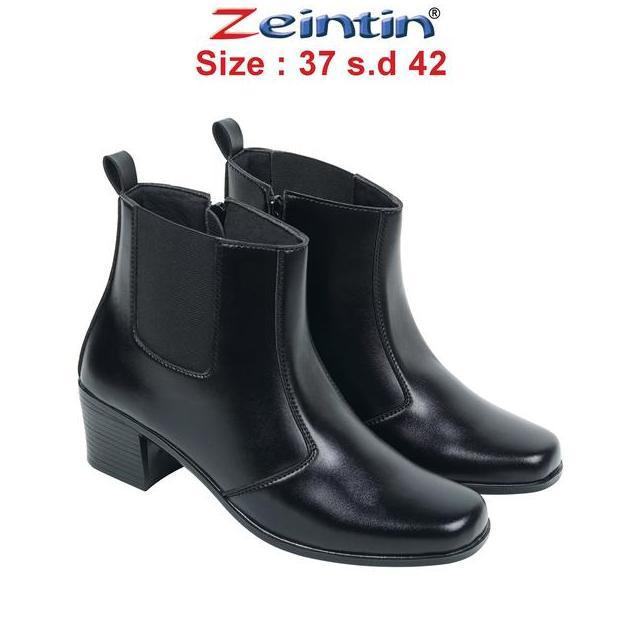 Zeintin Sepatu Boot Wanita Hitam Polos Sepatu Boots Formal Casual Wanita Zo