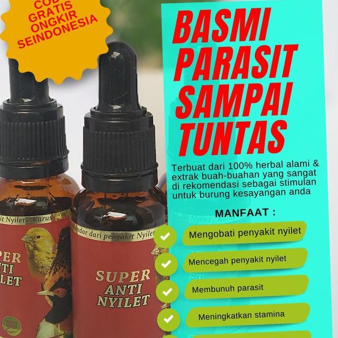 obat burung nyilet super anti nyilet untuk burung kurus lemas sakit