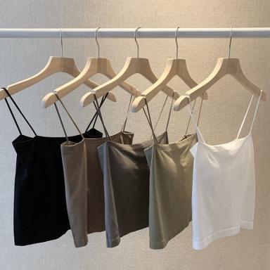 HEMAT TANKTOP CROP SINGLET POLOS BRA KEMBEN DALAMAN WANITA TALI SPAGHETTI BIG SIZE ELASTIS KOREAN ST