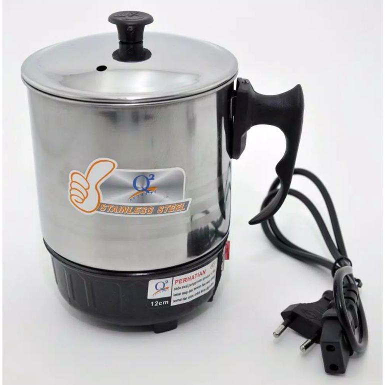 CUCI GUDANG Teko Listrik Pemanas Air Low Watt 1 liter Teko Listrik Watt Kecil Mug Elektrik Stainless