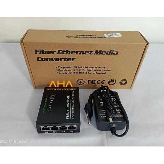 Media Converter 2FO 4ETH Converter FO 2F4E