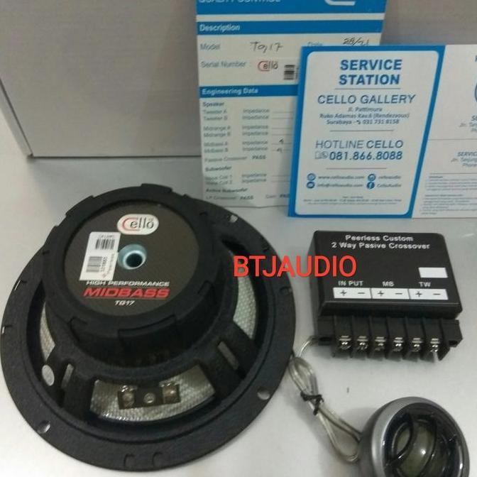Promo Speaker Split/Component 2 Way Peerless Tc5 6,5 Inch (Kondisi 100% Baru Cod