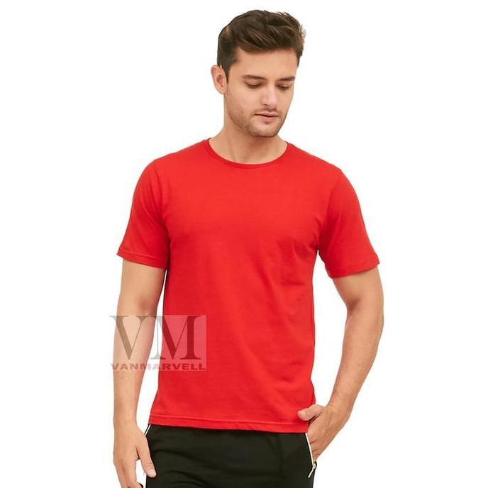 VM Kaos Merah Polos Jumbo Oblong BIG Size Pria