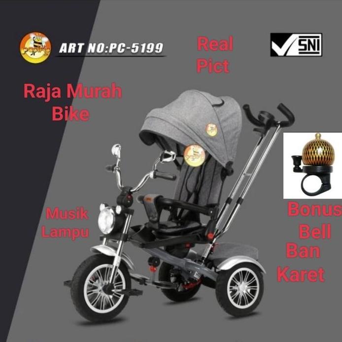 Sepeda Anak Roda 3 Pacific 5199 Sepeda Stroller Roda Tiga Pacific 5199