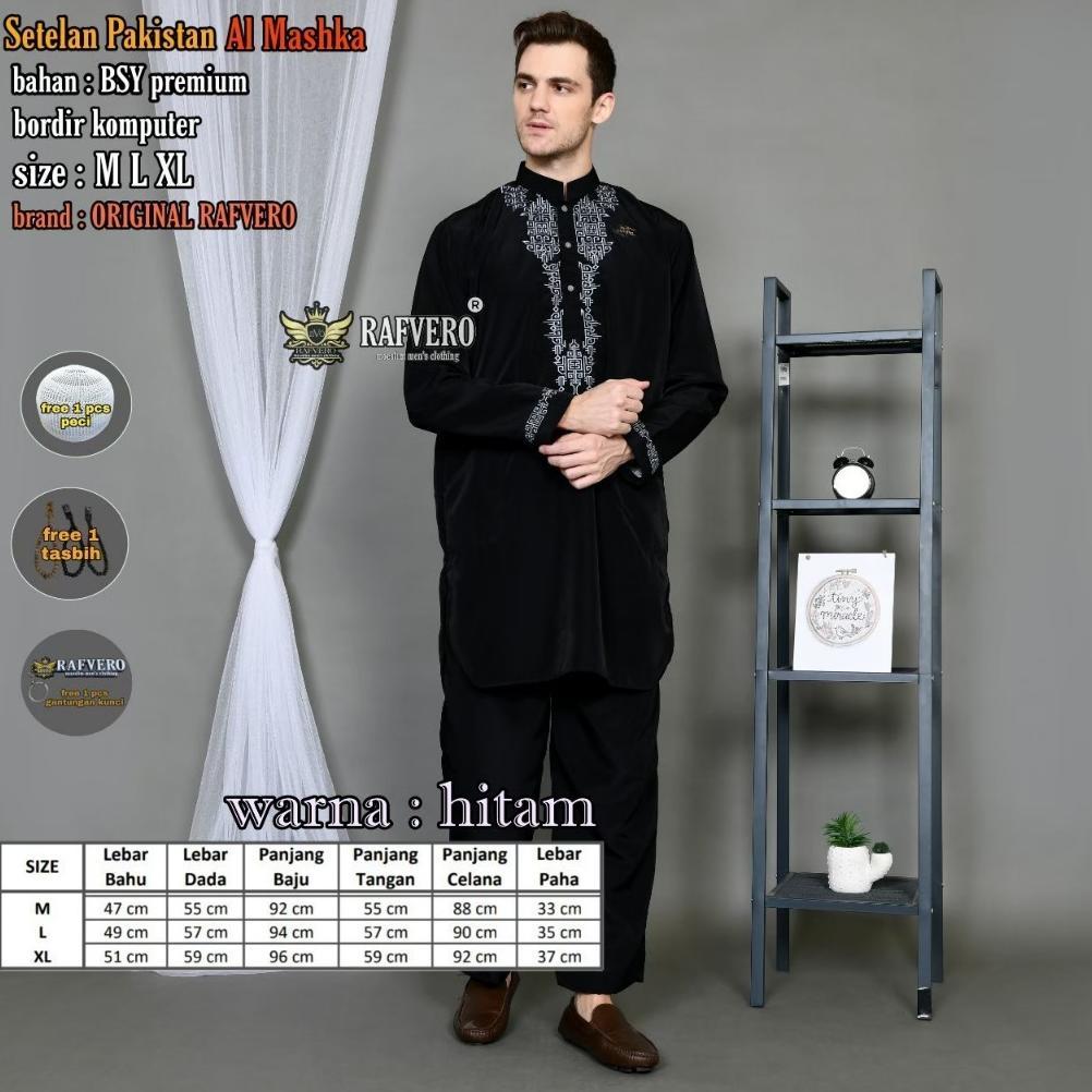 HOT PRODUCT Setelan Pakistan Al-Mashka RAFVERO - Setelan Baju Koko Pria RAFVERO