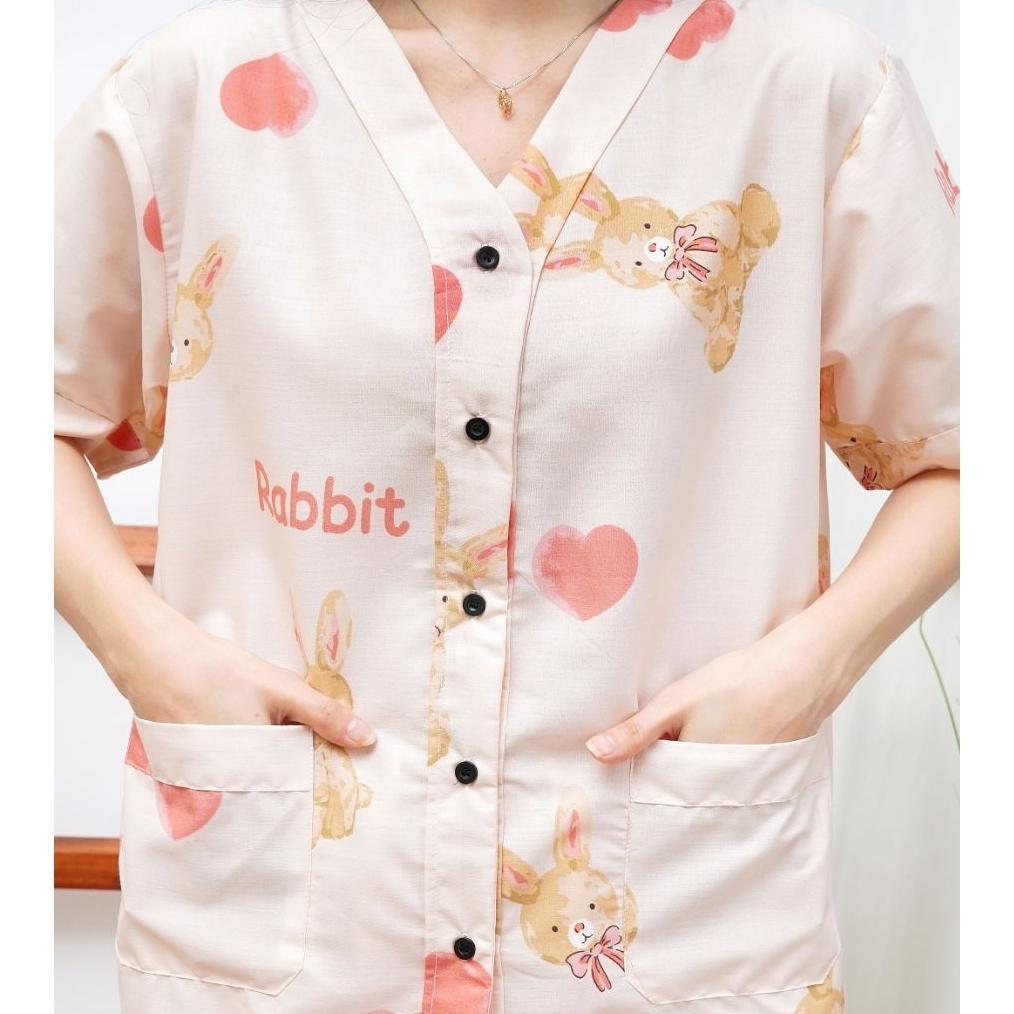 TERBARU WHY.LABELLE SETELAN BAJU TIDUR PIYAMA KATUN JEPANG CELANA PANJANG