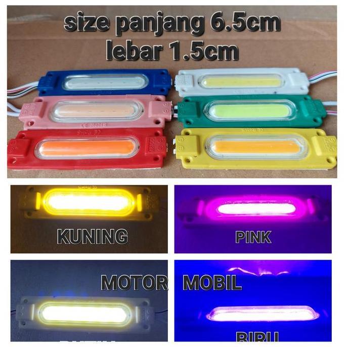 LAMPU LED MODUL COB 6818 12V WARNA BIRU BLUE 2.4W 12 VOLT 6 LED MATA TL999