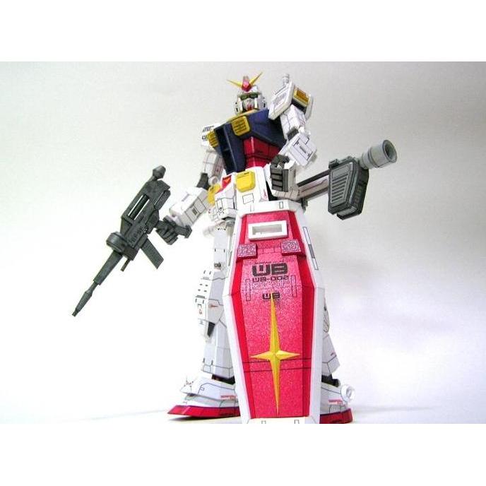 (Mainan Kertas) DIY Papercraft Lembar Pola Gundam RX-78-2 Ver Jeong