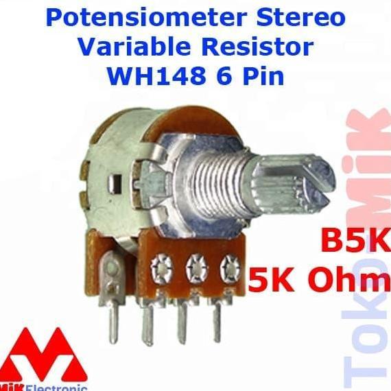 b5k 5k ohm potensiometer potensio meter stereo variable resistor
