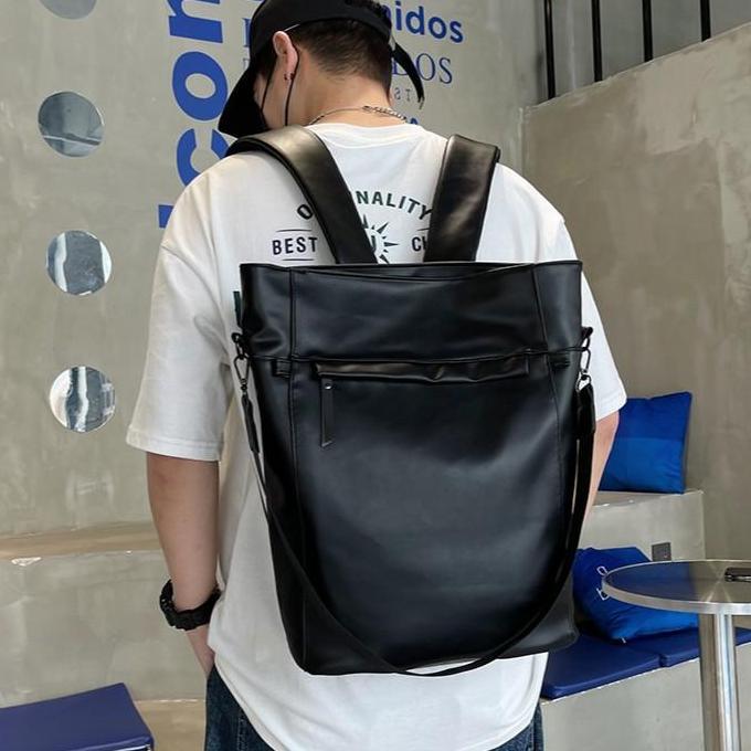 Leather Concept FERGIE BLACK Tas Ransel Dewasa Tas Ransel Kuliah Backpack Wateroof Hitam