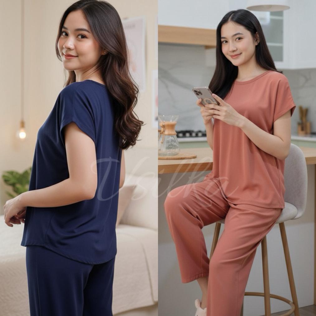 BEST SELLER VSILKA BAJU TIDUR RAYON POLOS / PAJAMAS PIYAMA POLOS / BABYDOLL POLOS ADEM