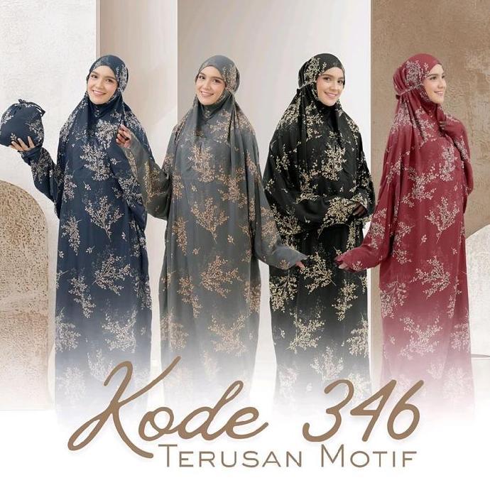 Mukena Terusan Motif - Mukena Hadramaut Motif