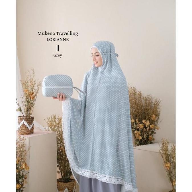 Dreamily-Mukena Dewasa Travelling Rayon Premium Motif Lorianne
