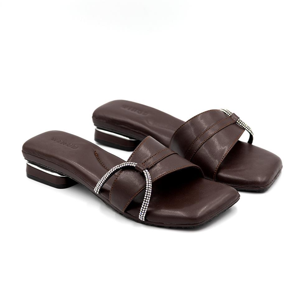 OFFICIAL Winod Brina Sandal Wanita Low Heel 3cm | Sandal Elegan Hak Tahu Nyaman Daily