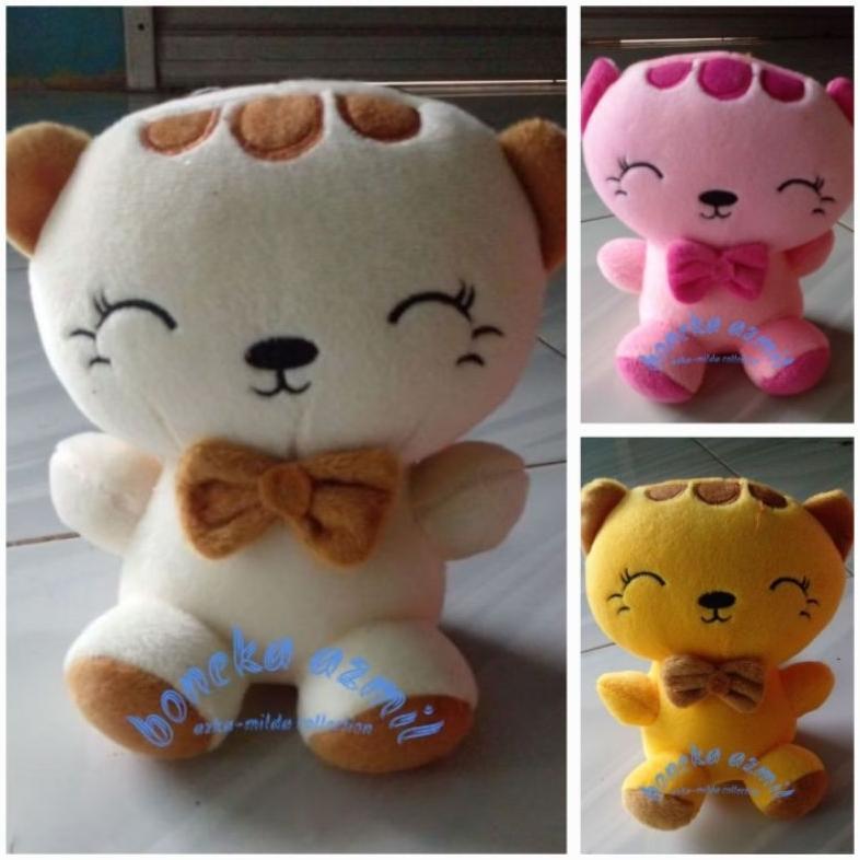 garansi boneka mini kucing lucu 15cm bahan velboa
