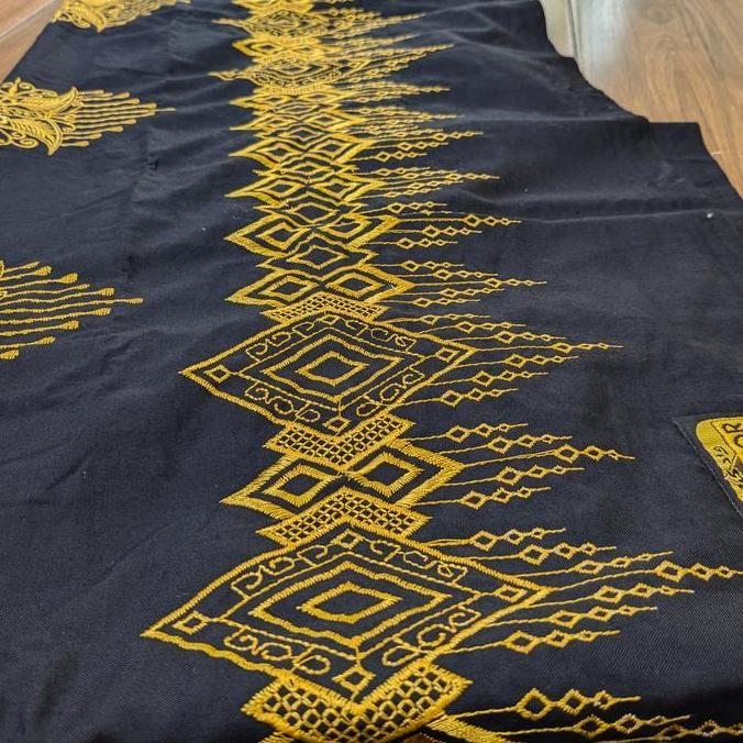 Sarung Aceh Wadimor Sarung Bordir Pintu Aceh Motif Timbul Sarung Hitam Pria Santri Dewasa Khas Minan