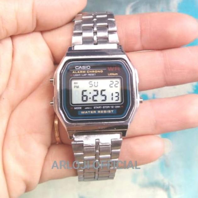 Premium Jam Tangan Casio Citizen Digital Stainless Silver