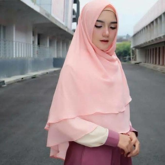 official jilbab instan hijab syari khimar ceruti babydoll premium french khimar syar'i siti aisyah c