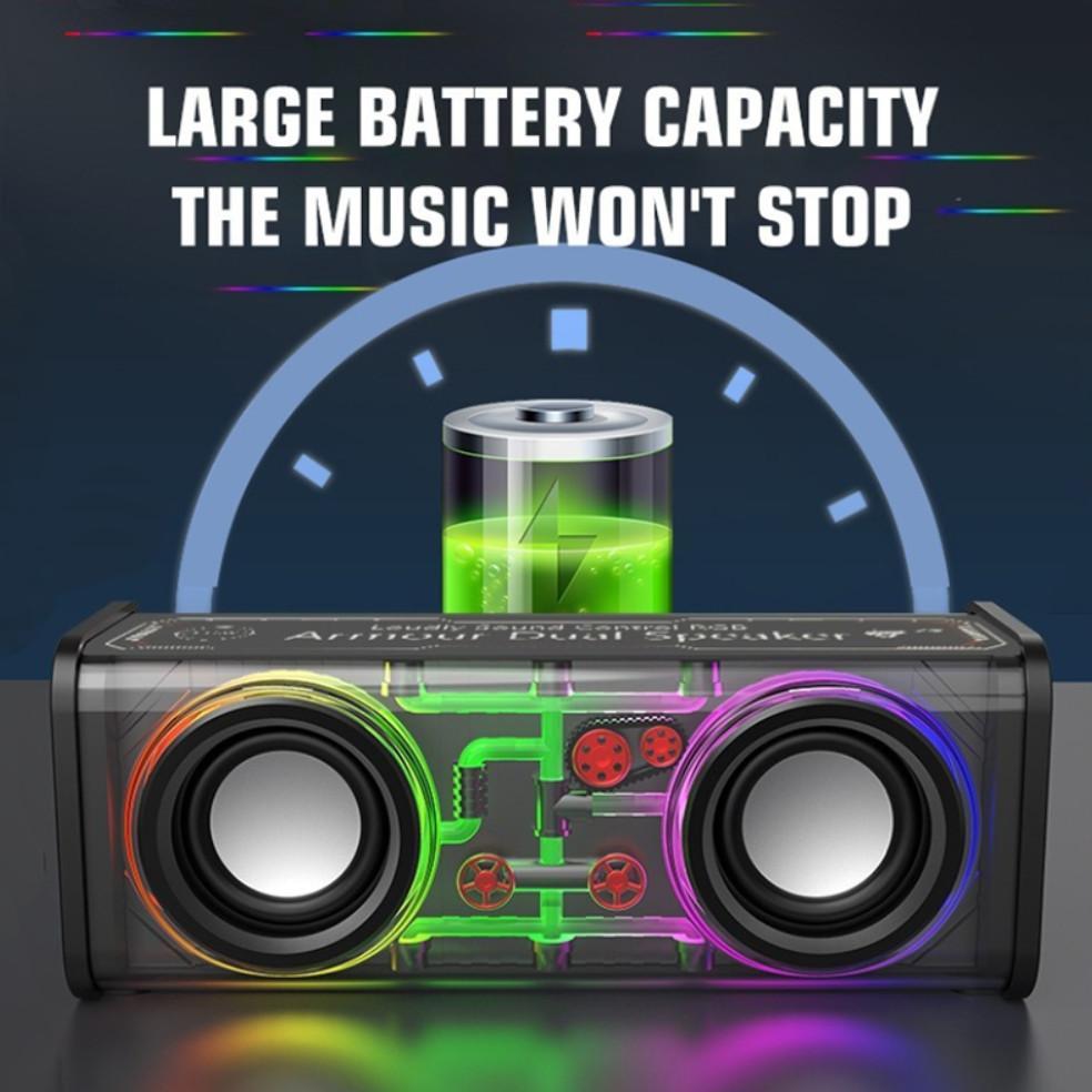best sale quadra portable v8 speaker bluetooth bass gempur 3d led rgb sync spiker bluetooth 5.3 hema