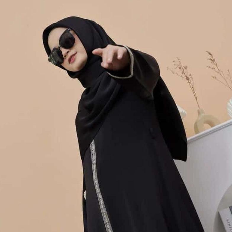 Cuci Gudang Gamis Abaya Hitam Bordir Zephy Exclusive Abaya Umroh Jubah Wanita Arab Pakistan