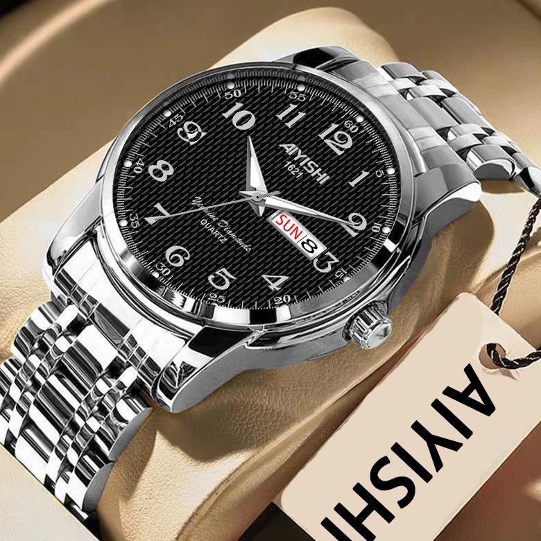 Recommended Aiyishi Jam Tangan Pria Anti Air Original Stainless Steel Chrono Aktif Cowok Luminous Ka