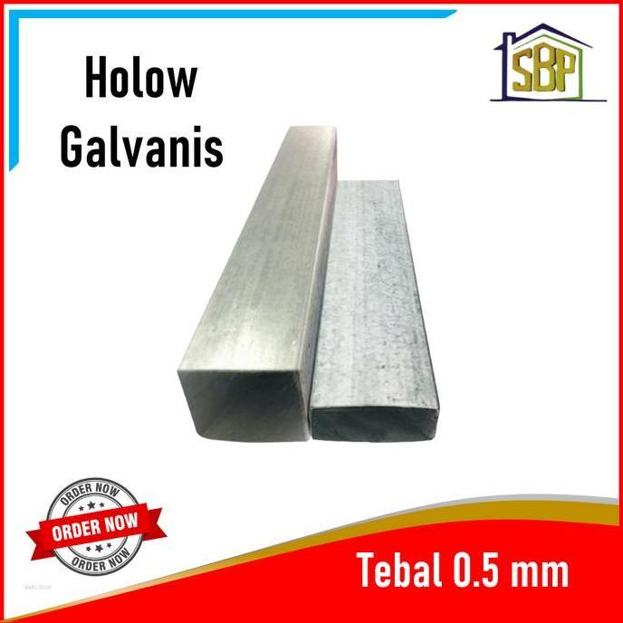 Besi Holo Holow Hollow Galvanis 4x4 tebal 0,5 mm Rangka Plafon Partisi