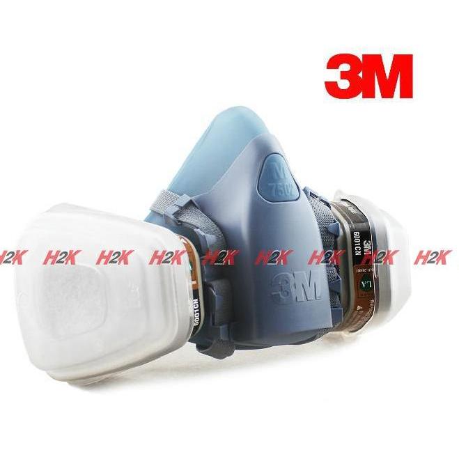 Masker Dual Respirator 7502 3M Set