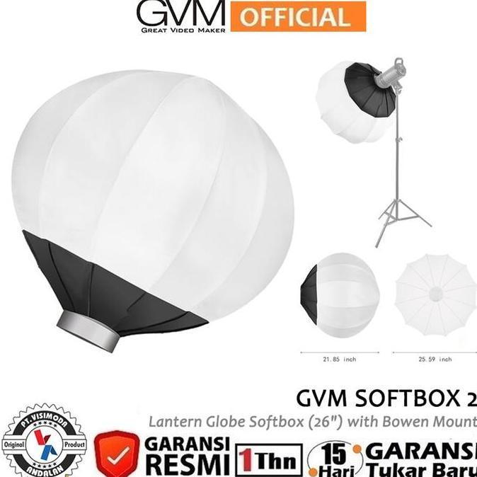 GVM SOFTBOX 2 26" Lantern Globe Softbox with Bowen Mount