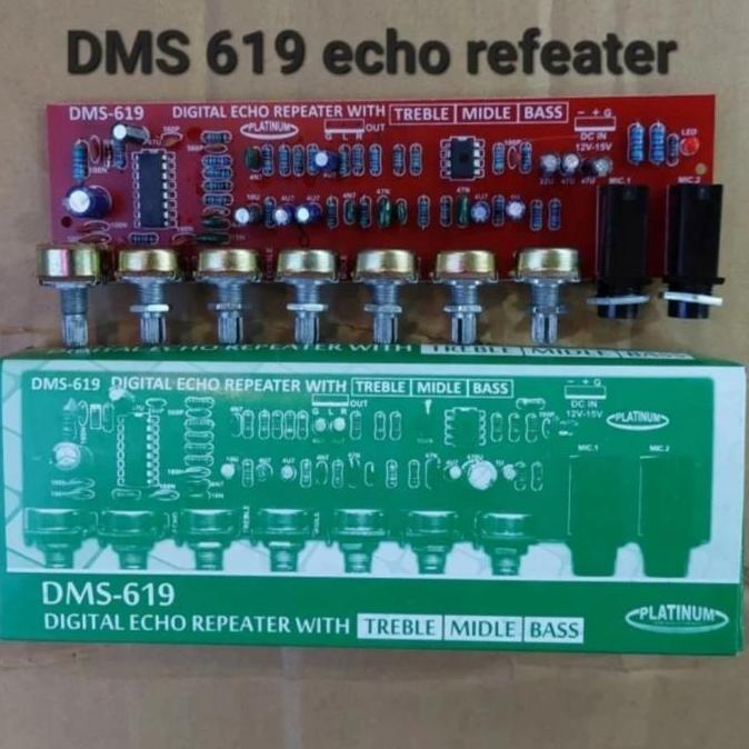 ( dms 619 )  kit pcb modul efek effect vokal vocal suara mic echo karaoke digital repeater pengulang
