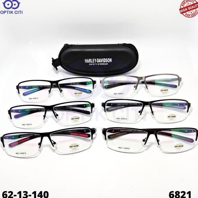 Sale Frame Kacamata Pria Sporty Half Frame Size Besar Dan Lebar 6821 High Quality