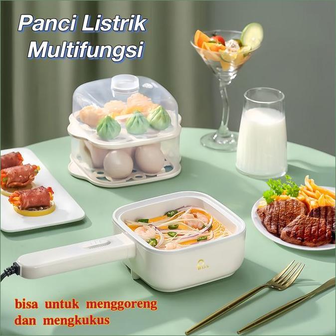 lutfi_andina25 - pplus panci listrik multifungsi warna putih 350w  dan alat rebus telur eletrik serb