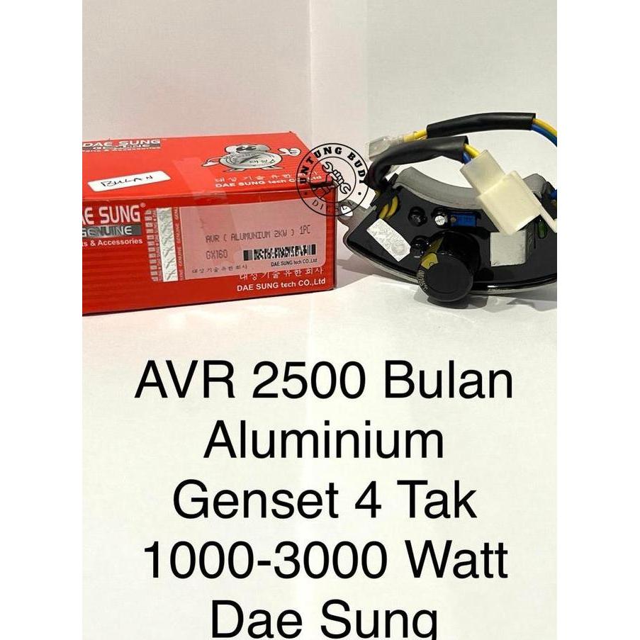 AVR 2500 DaeSung Bentuk Bulan Aluminium GX160 Genset 1000-3000 Watt ET2500 ET2800 ET3000 ET3500 ET40