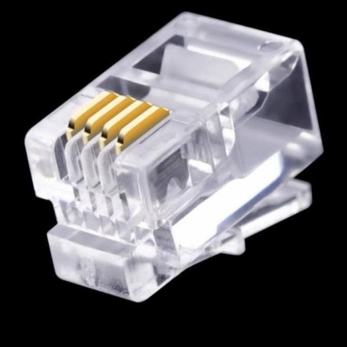 TERLARIS!! KONEKTOR RJ9 TELEPON UNTUK GAGANG KABEL SPIRAL HONE ISI 50
