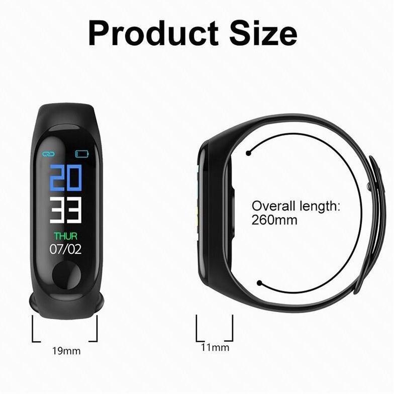 GARANSI Smartwatch M4 Smartband Anti Air Support Android dan iOs Fitur Lengkap