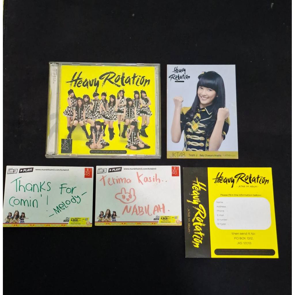 CD & DVD JKT48 Heavy Rotation Bonus Greet Cards & Photopack Beby