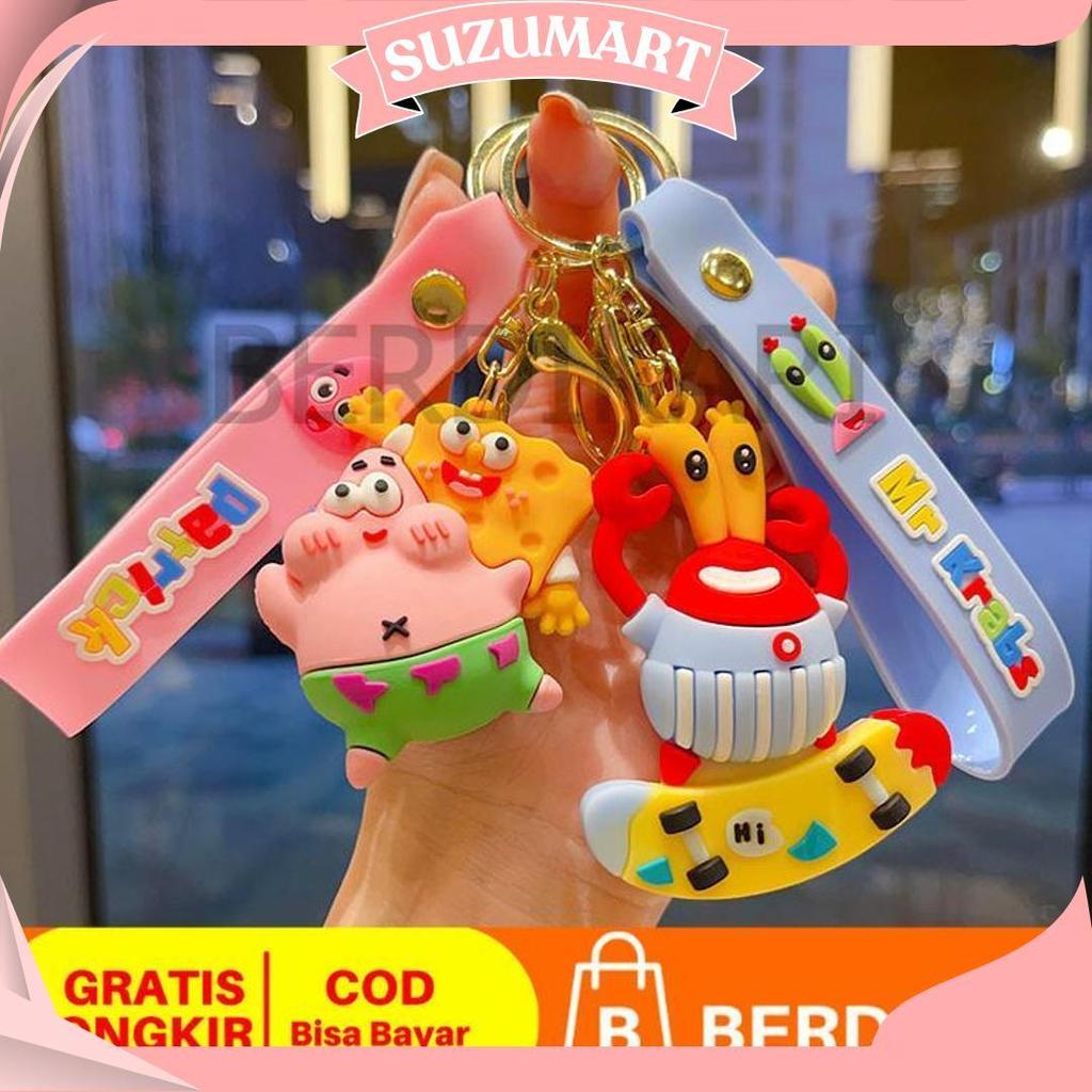 BD Gantungan Kunci Spongebob Silikon Premium / Gantungan Kunci Spongebob / Ganci Patrick / Gantungan