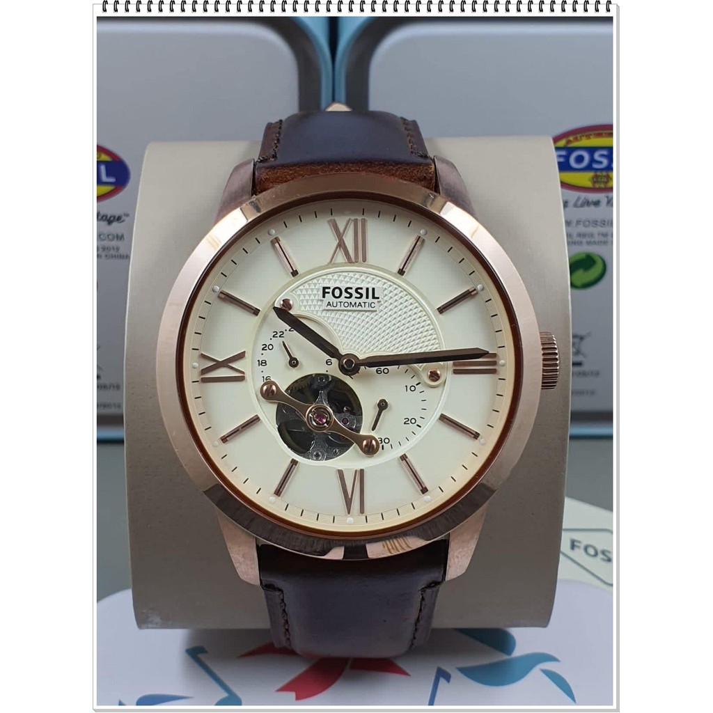 Fossil Townsman Automatic skeleton men's watch business dress watch ME3105