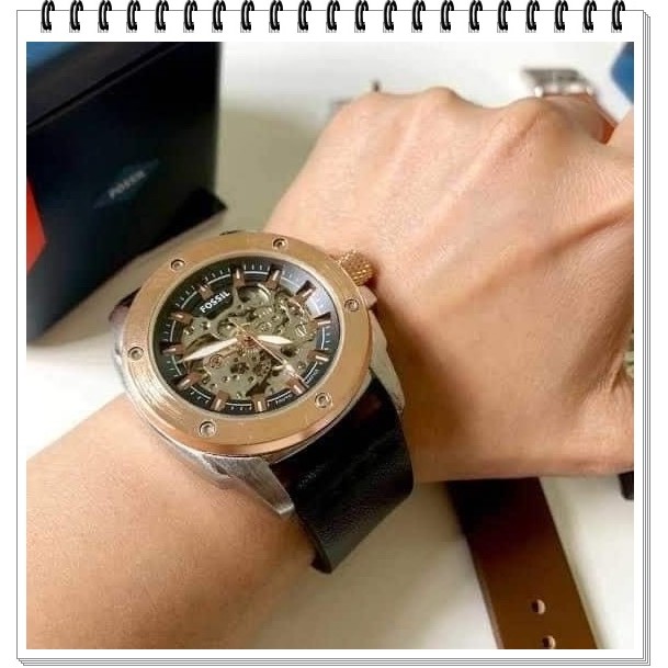 Fossil versatile men's automatic skeleton watch business dress chrono ME3082 ME3083 ME3134