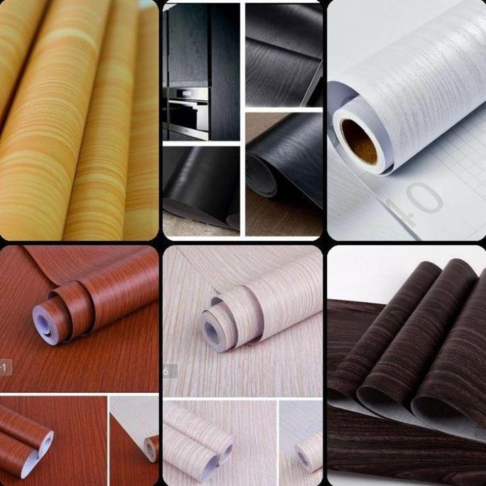 Violajeka12 - PAKET 3 ROLL / BAYAR DI TEMPAT | Terlaris Wallpaper Sticker Dinding Murah Motif Serat 