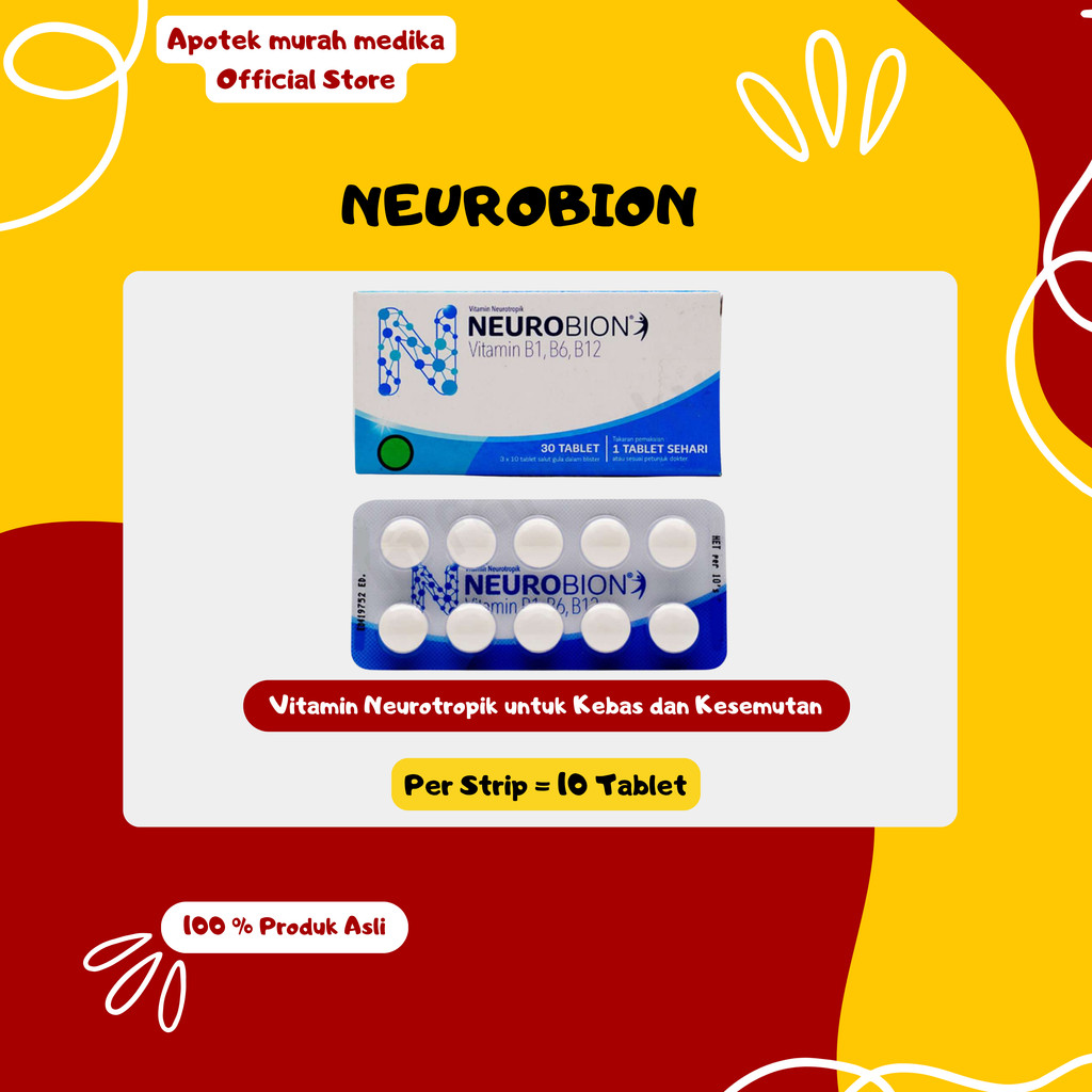 NEUROBION PUTIH 10 TABLET, VITAMIN SARAF NEUROTROPIK