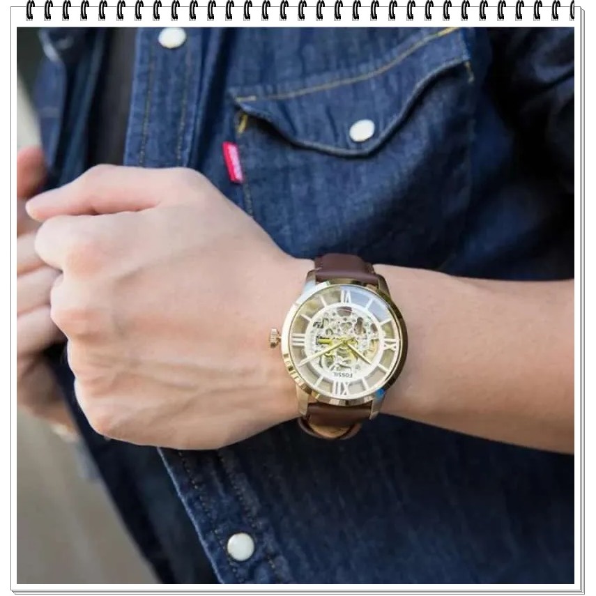 Fossil neutral automatic skeleton watch business casual dress watch ME3098 ME3041 ME3043