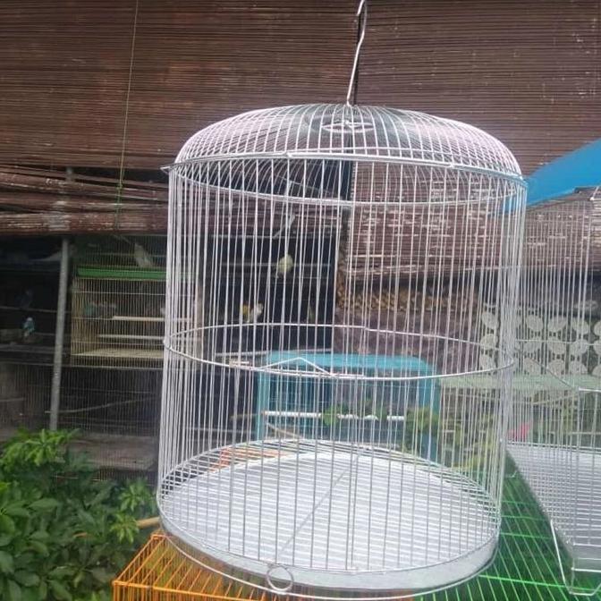 NEW SANGKAR BURUNG BULAT BESI BESAR ORI