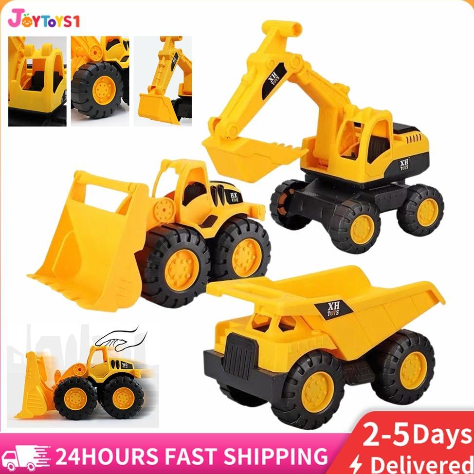 HEMAT JOYTOYS1 Besar Truk Mainan Teknik Dump Truck Truk Mainan Bulldozer Excavator Traktor Mobil Mai