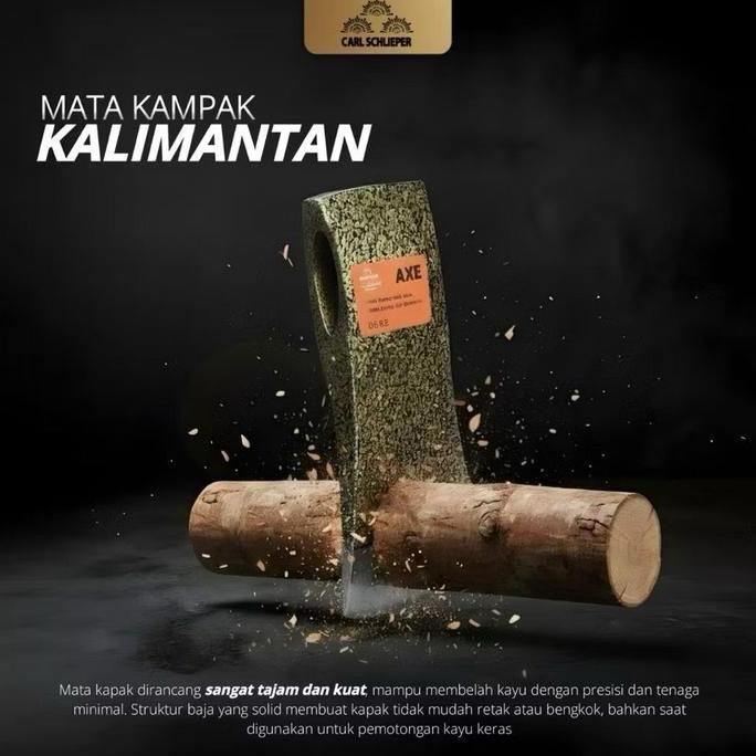 Murah Carl Schlieper Mata Kampak/Kepala Kapak Kalimantan