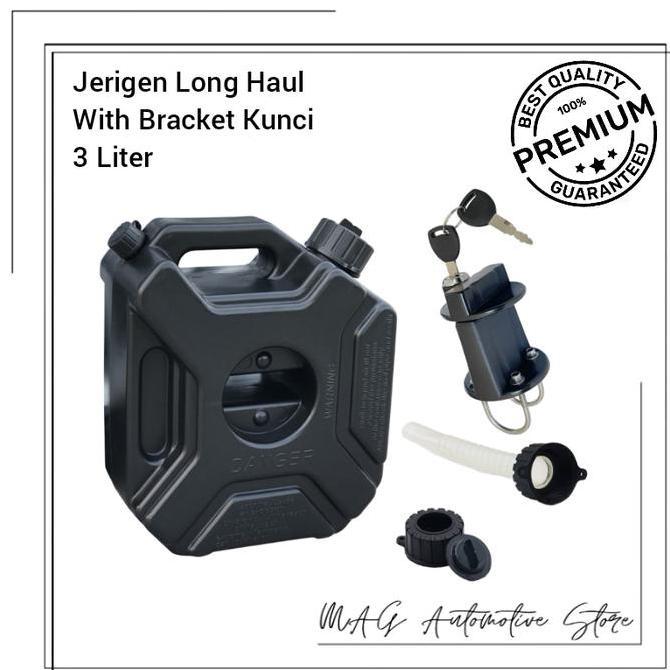 Jerigen Long Haul 3 Liter + Kunci Breket Jerigen Bensin Jerigen BBM Car Motorcycle